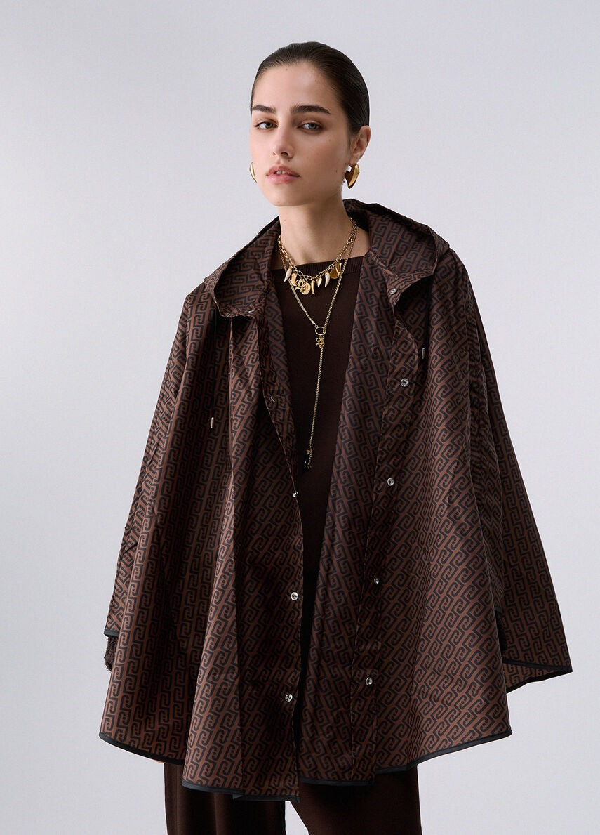 Poncho packable monogram Liu Jo