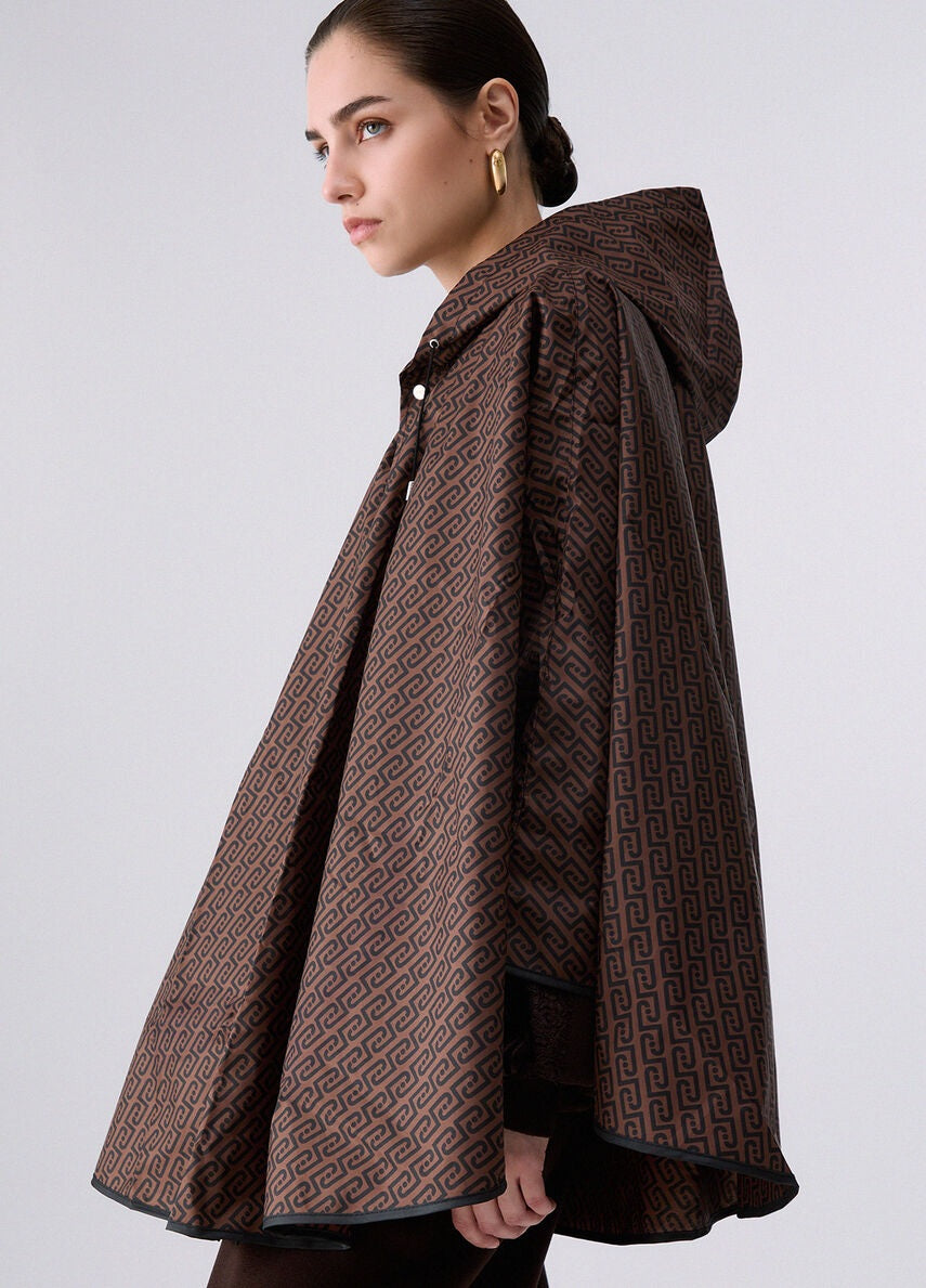 Poncho packable monogram Liu Jo