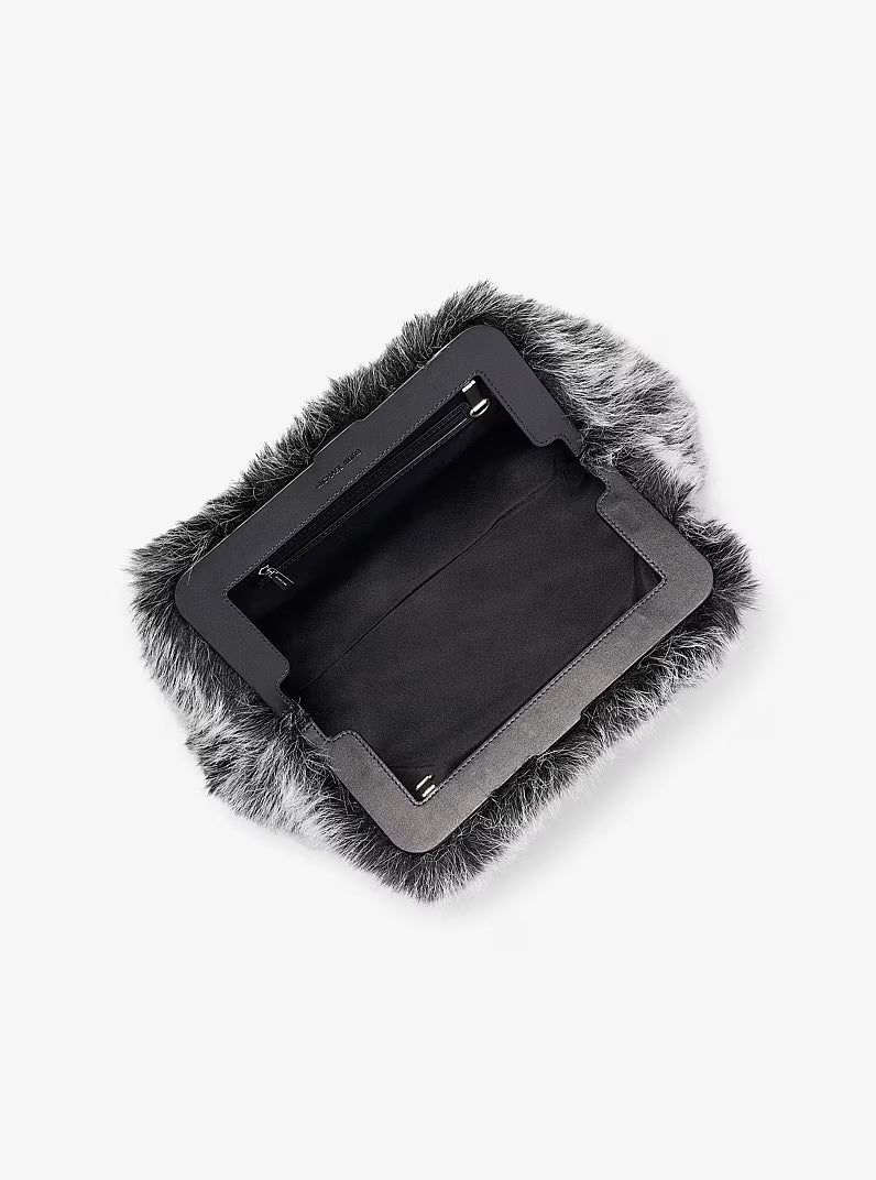 Borsa Clutch Goldie Large Faux Fur Michael Kors