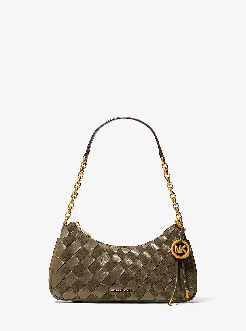Borsa a spalla Nolita Medium in pelle intrecciata Michael Kors