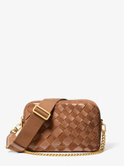 Michael Kors Bryant Medium Woven Leather Crossbody Bag