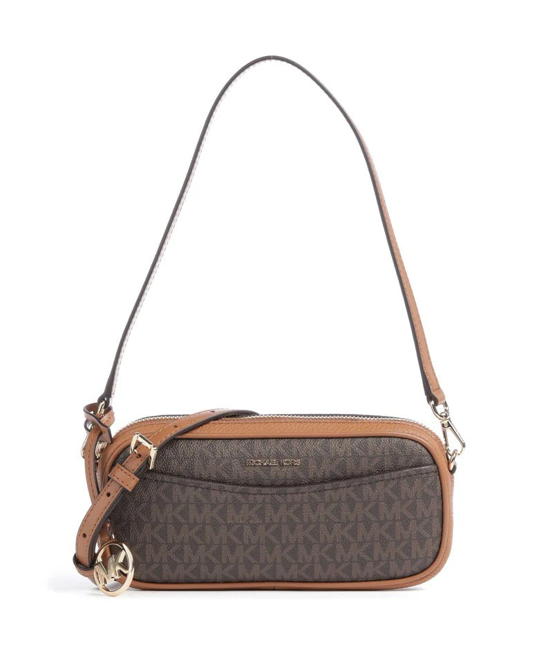 May Small shoulder bag in Michael Kors logo-print canvas