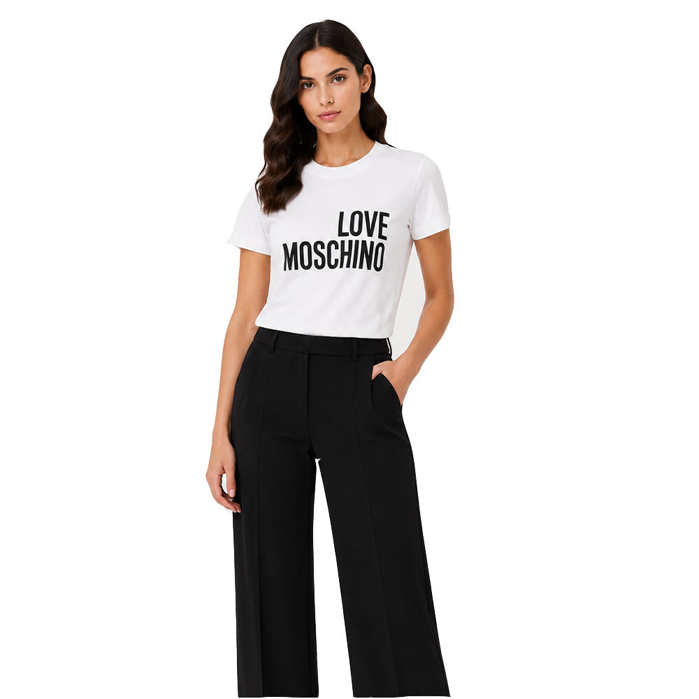 T-shirt in jersey di cotone Love Moschino