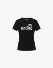 T-shirt in jersey di cotone Love Moschino