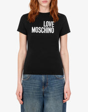 T-shirt in jersey di cotone Love Moschino