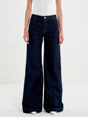 Jeans Elena Wide Leg Denim Rinse Vicolo