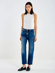 Jeans Zoe mit Schmuckknöpfen Vicolo
