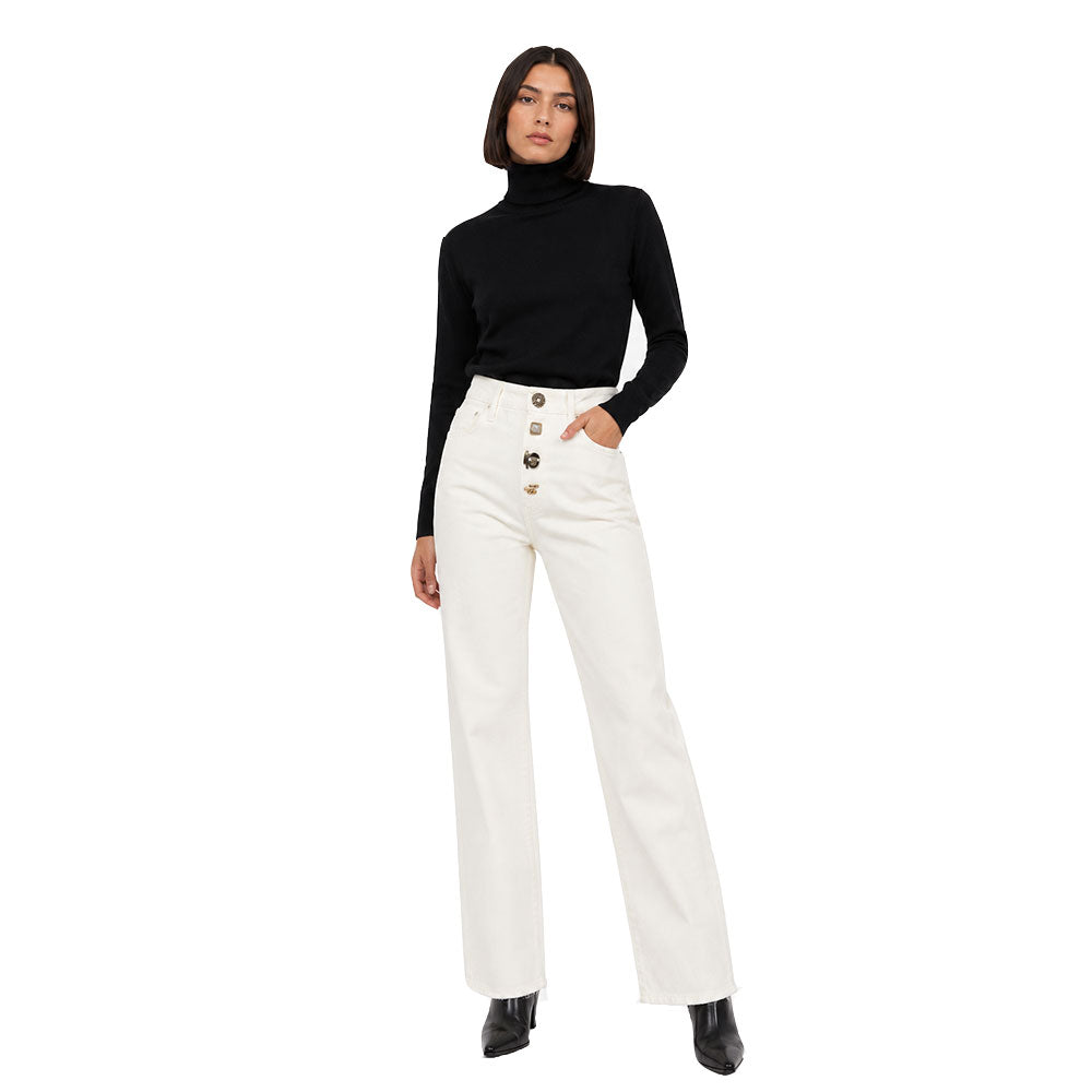 Jeans dritto con bottoni gioiello Vicolo