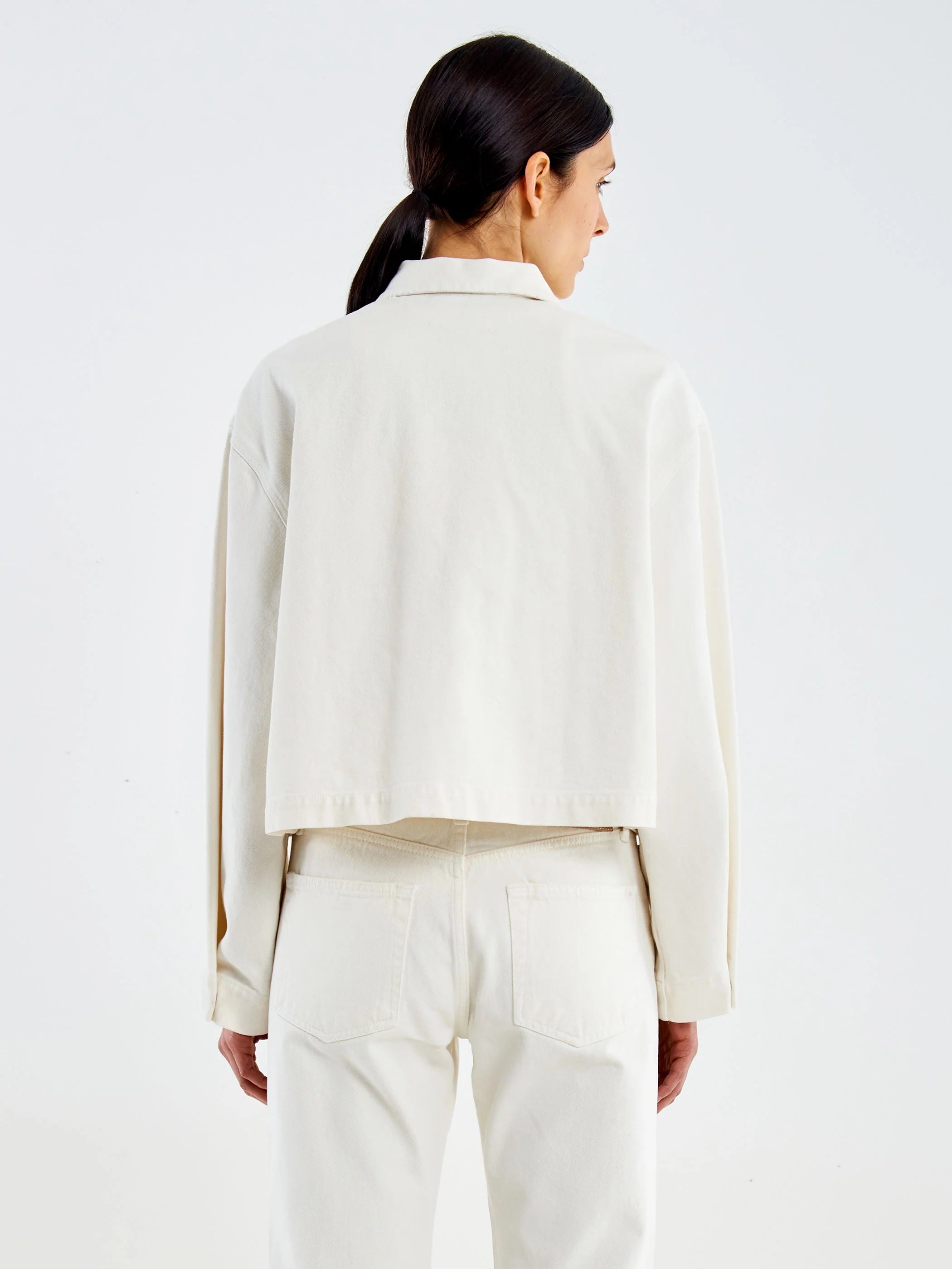 Denim-Overshirt mit Schmuckknöpfen Vicolo