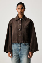 Denim-Overshirt mit Schmuckknöpfen Vicolo