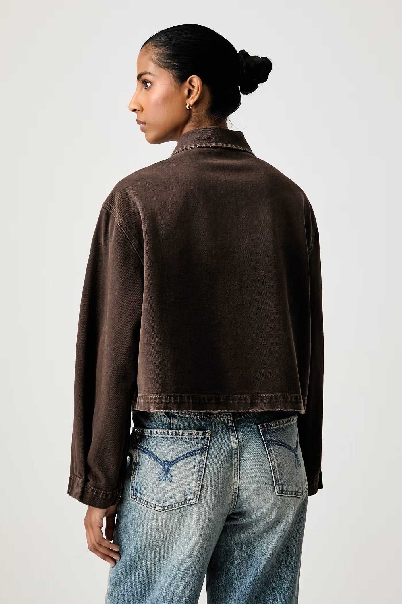 Denim-Overshirt mit Schmuckknöpfen Vicolo