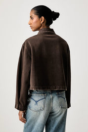 Denim-Overshirt mit Schmuckknöpfen Vicolo