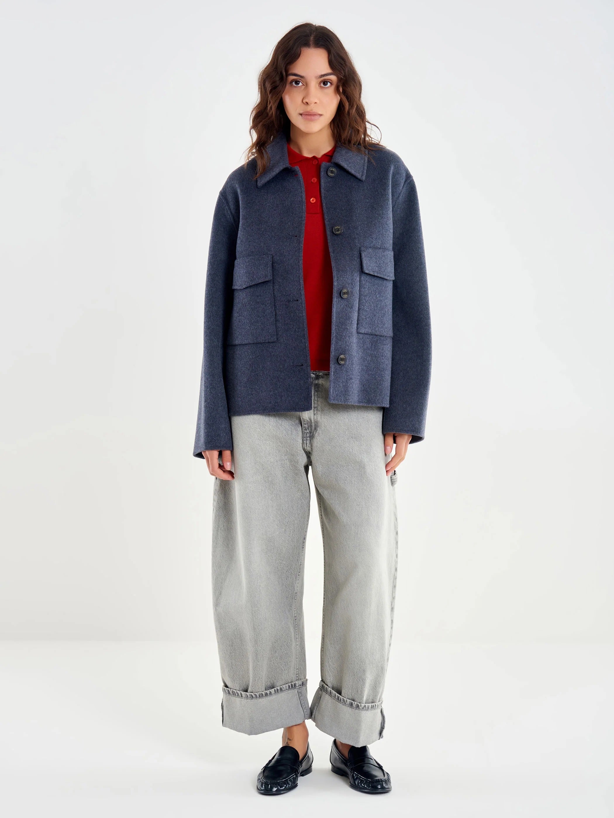 Vicolo Boxy Jacket with Collar