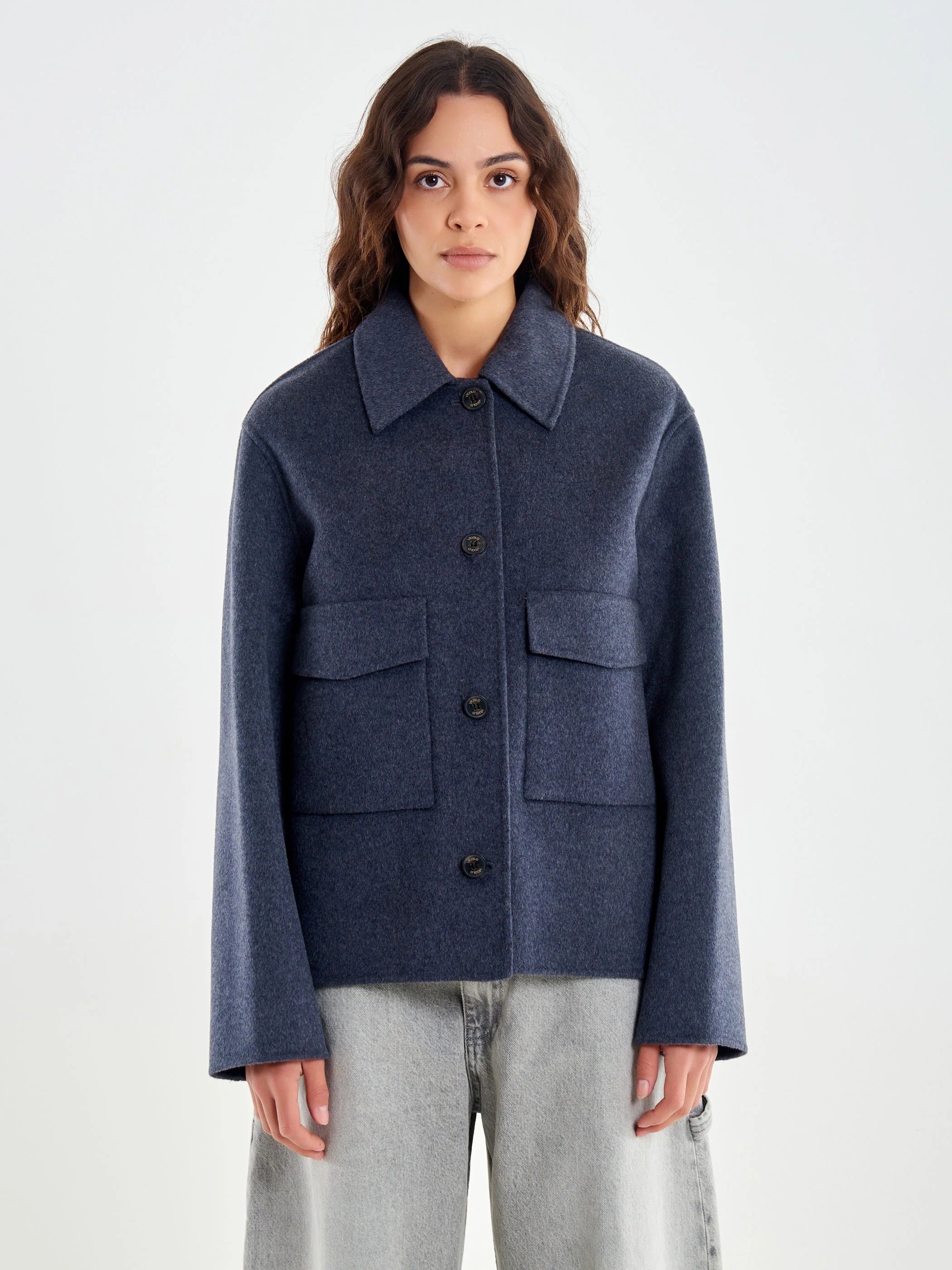 Vicolo Boxy Jacket with Collar