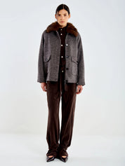 Vicolo faux-quilted jacket