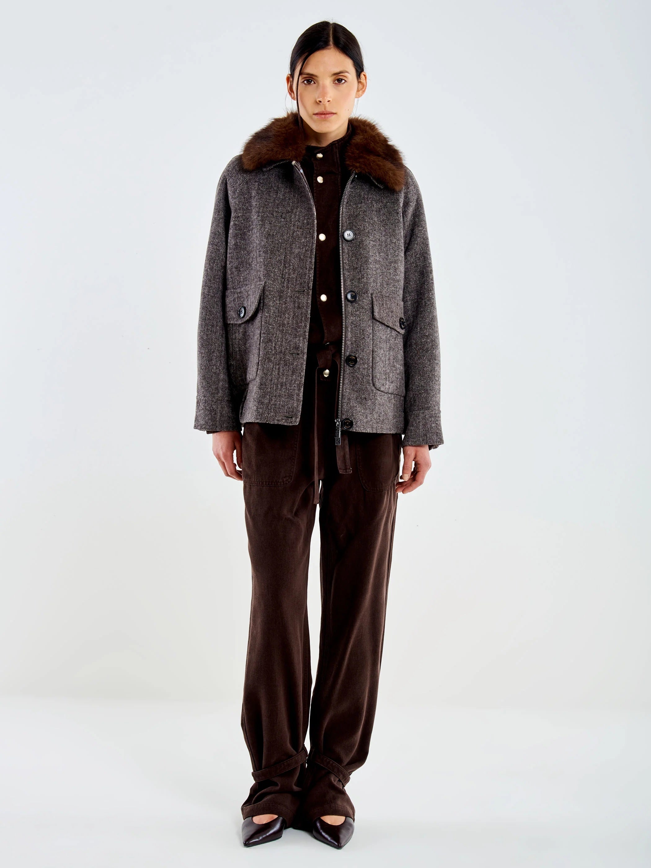 Vicolo faux-quilted jacket