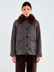 Vicolo faux-quilted jacket
