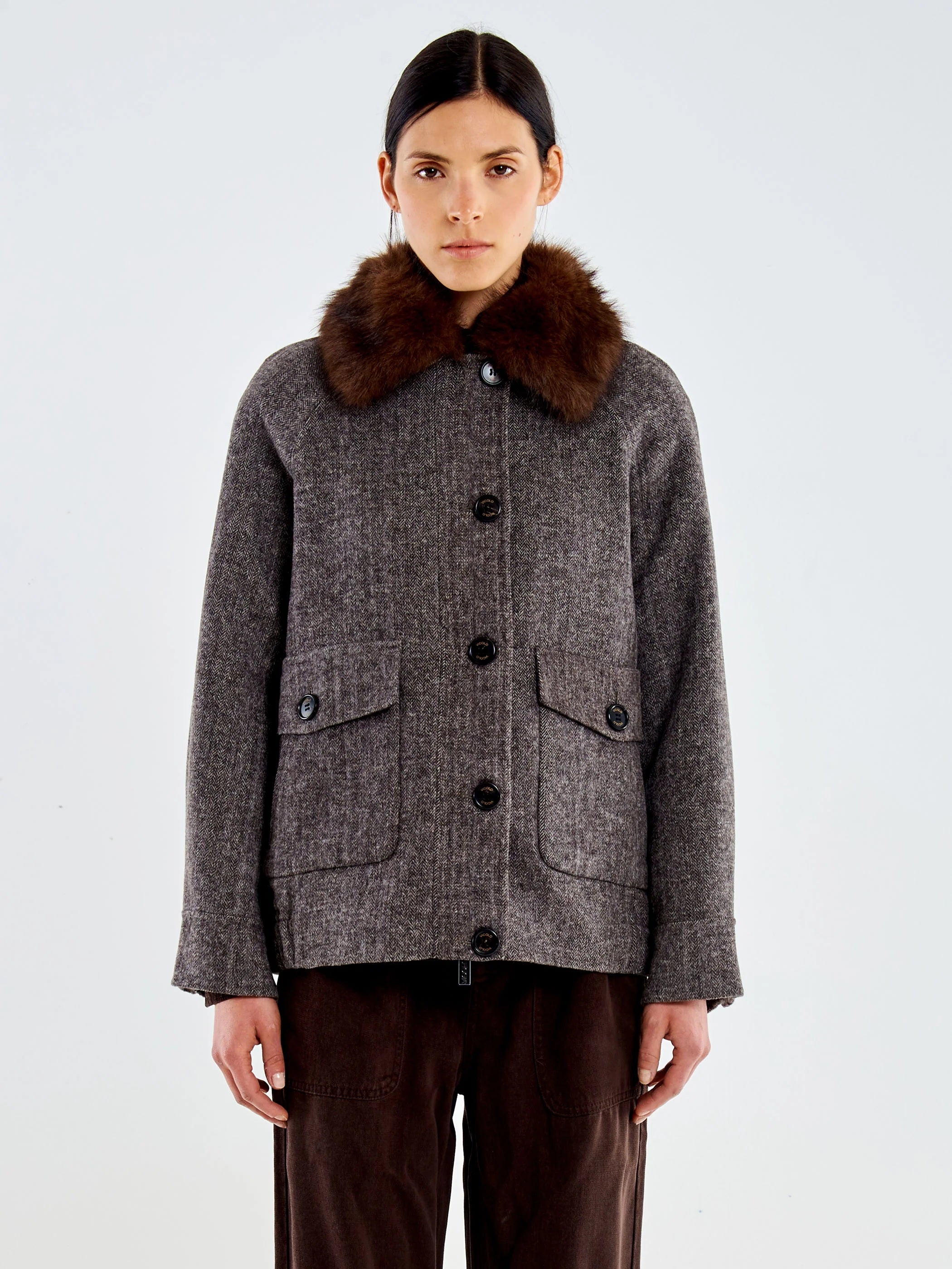 Vicolo faux-quilted jacket