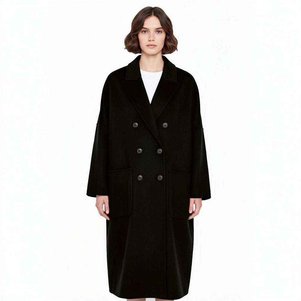 Vicolo double-breasted wool blend coat
