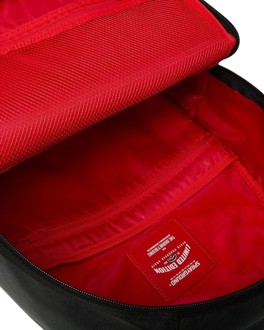 Shark Central Embossed Black Nylon Sprayground Backpack