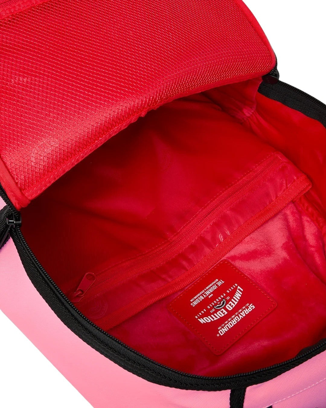 Shark Central Pink Embroidered Shark Sprayground Backpack