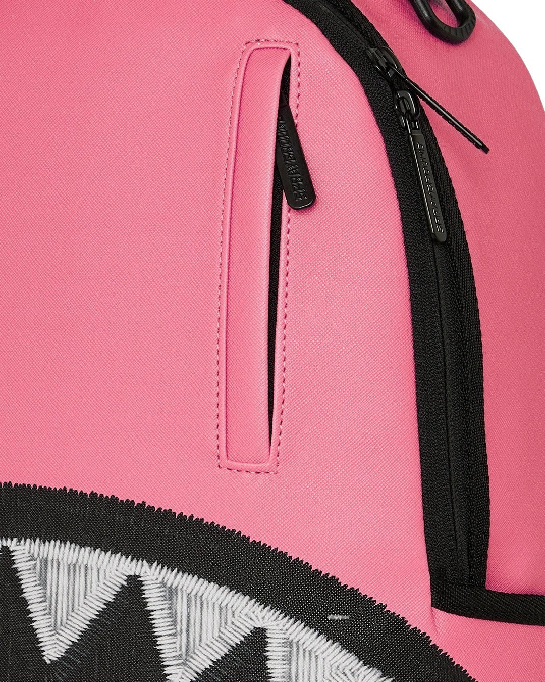 Shark Central Pink Embroidered Shark Sprayground Backpack