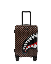 Cabin Trolley Sharks In Paris WTF Bubble Brown Check Sprayground