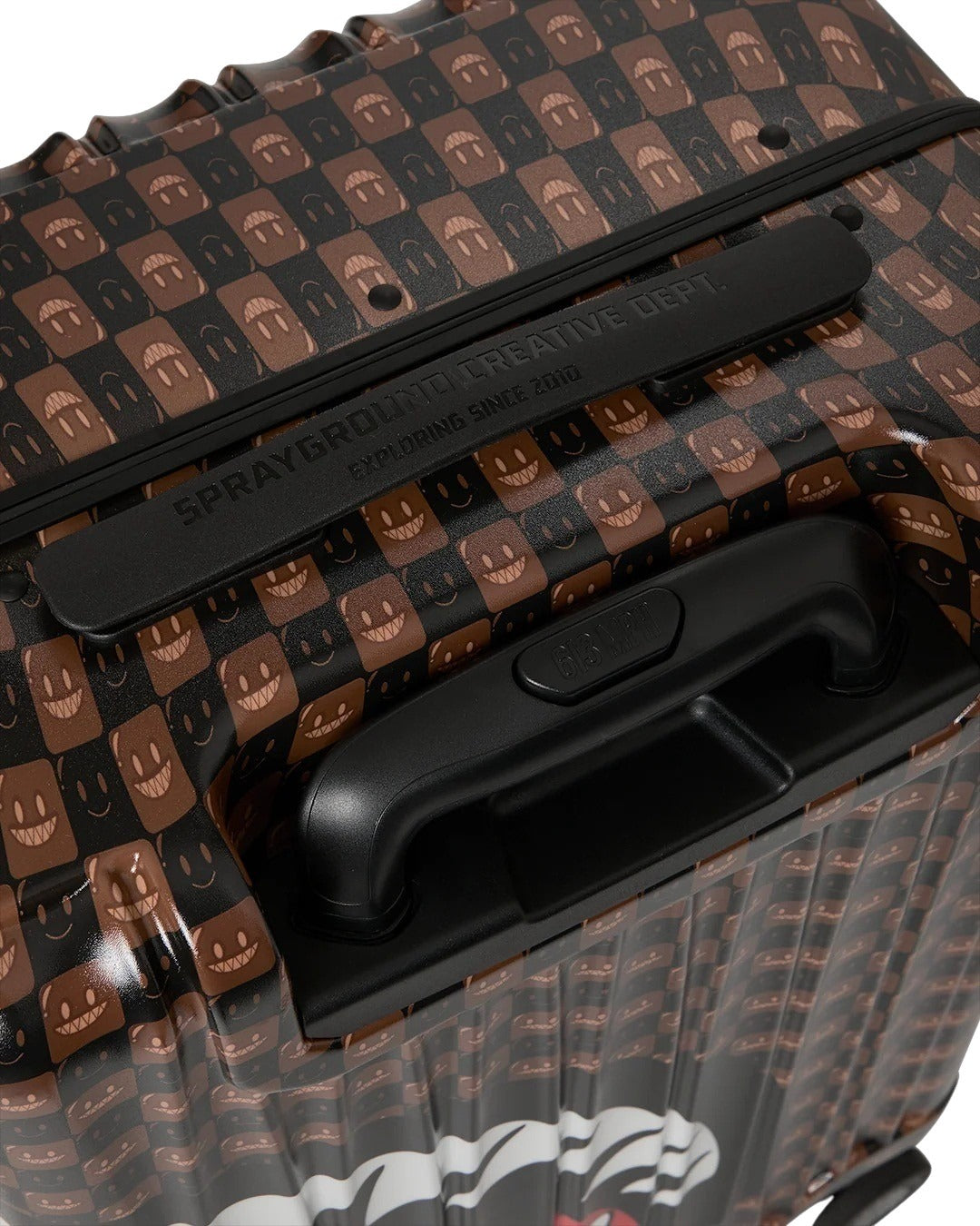 Cabin Trolley Sharks In Paris WTF Bubble Brown Check Sprayground