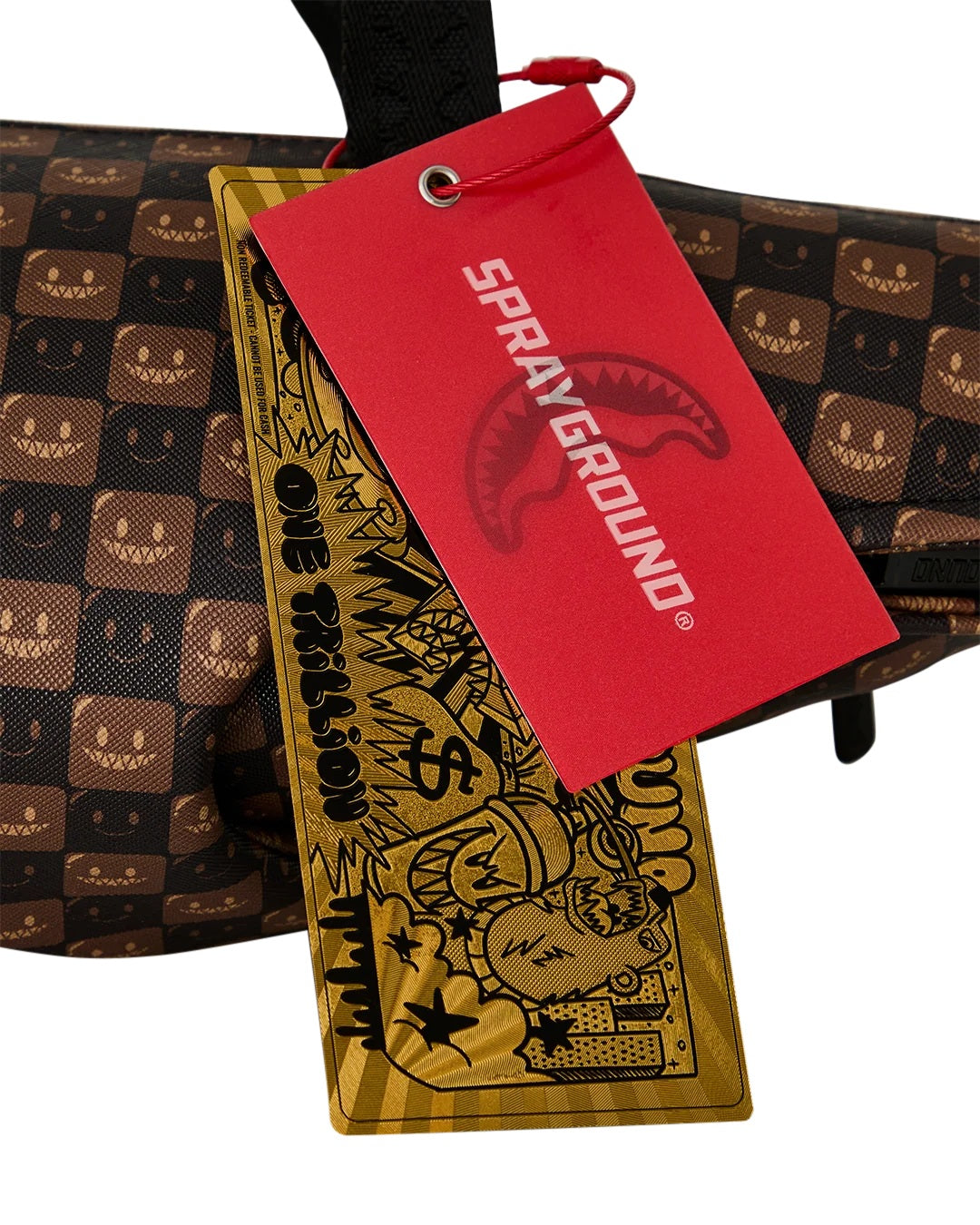 Borsone Sharks In Paris WTF Bubble Brown Check Sprayground