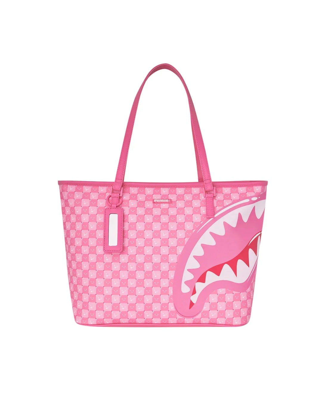 Pink New Check Faces Tote Sprayground Bag