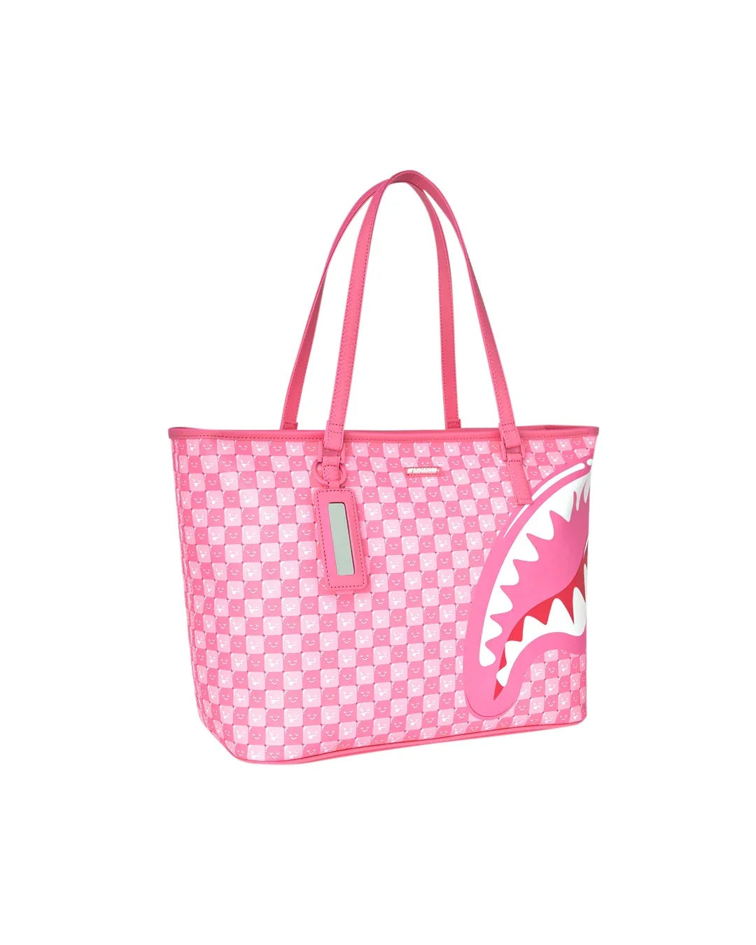 Pink New Check Faces Tote Sprayground Bag