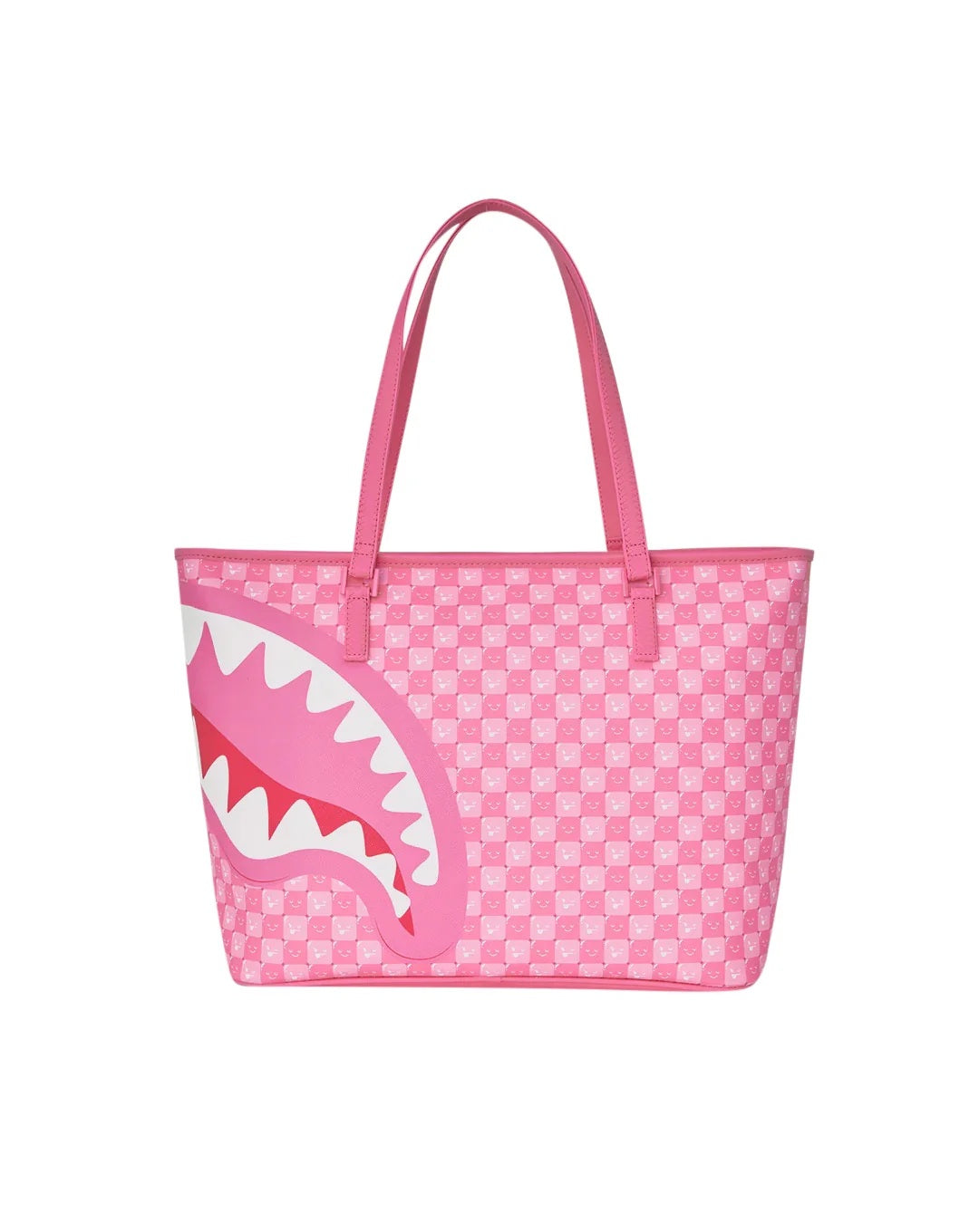 Pink New Check Faces Tote Sprayground Bag