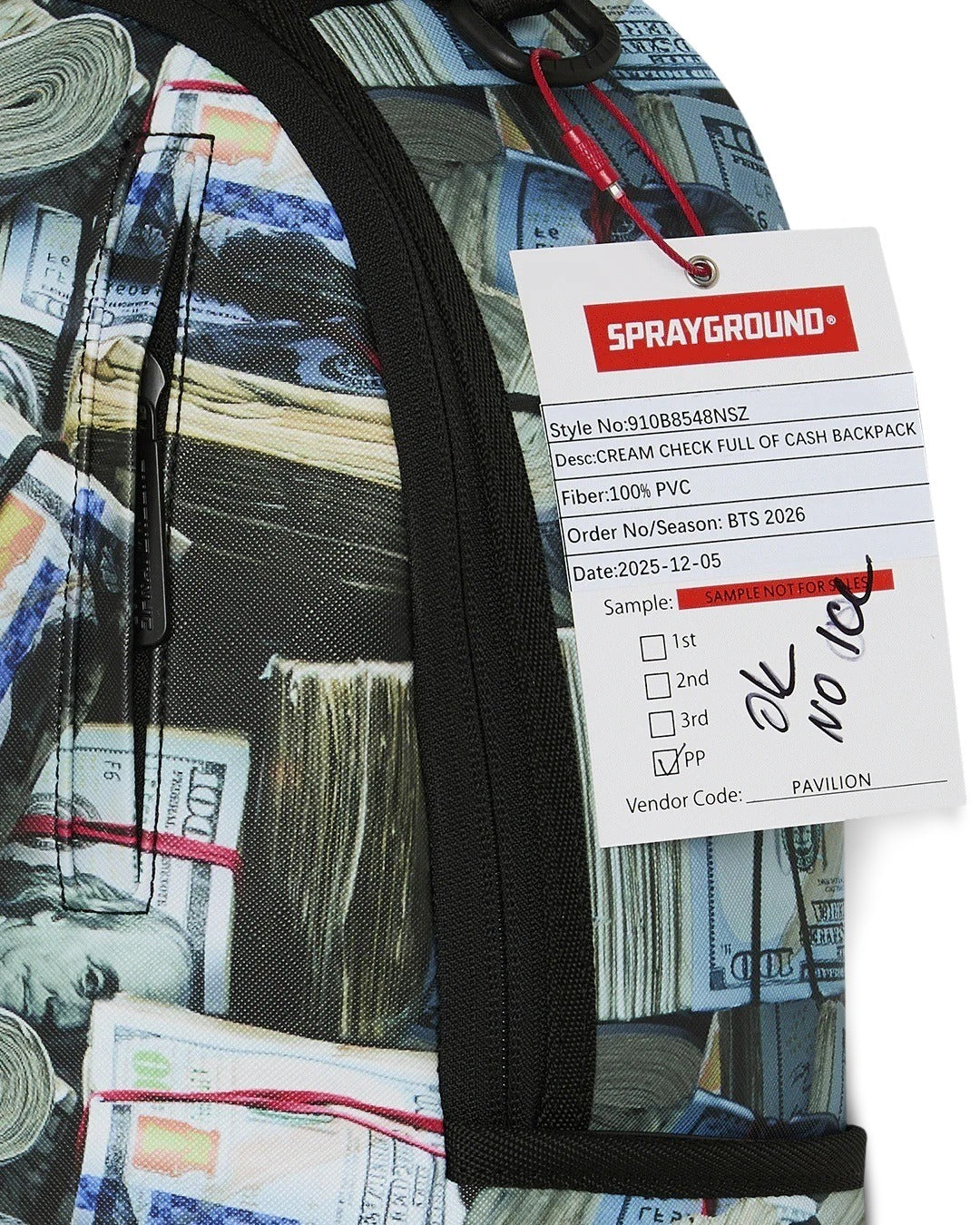 Cream Check Backpack Full Of Cash Sprayground