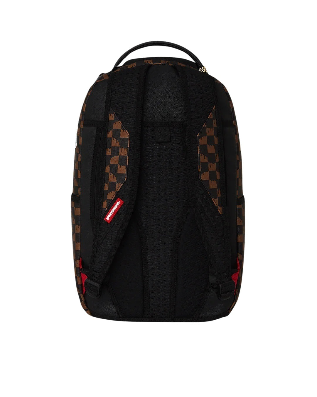 Zaino Brown And Cream Drip Check Shark Sprayground
