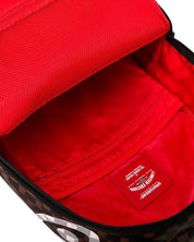 Zaino Brown And Cream Drip Check Shark Sprayground