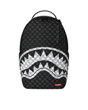 Zaino Black And White Drip Check Shark Sprayground
