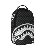 Zaino Black And White Drip Check Shark Sprayground