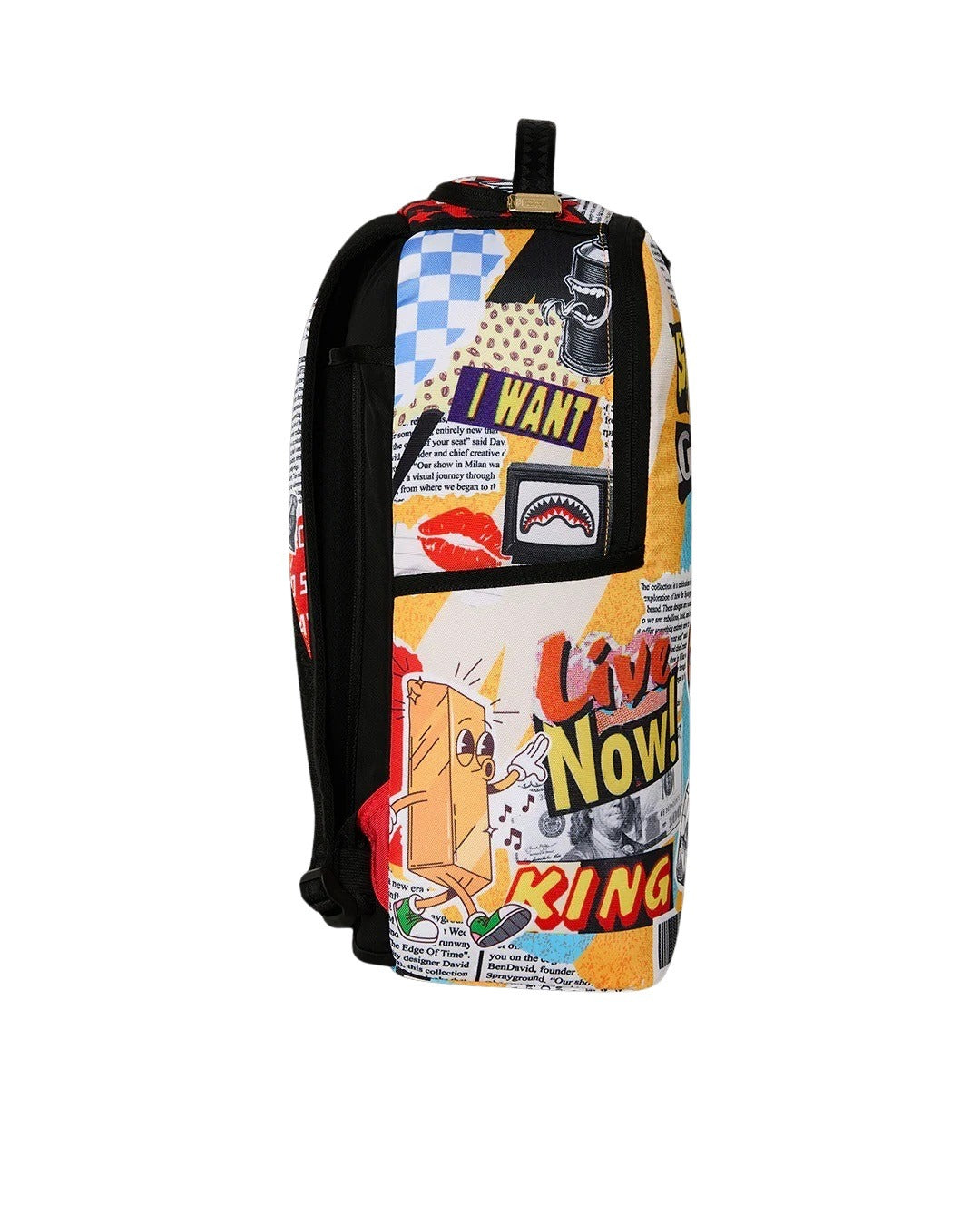 Sprayground Lips Magazine Collage Backpack