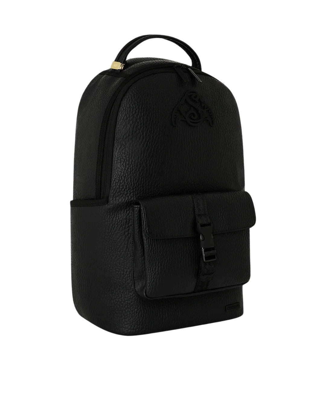 Sleek Black Emblem Sprayground Backpack