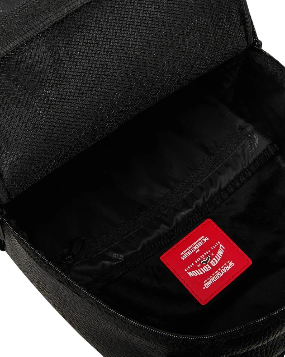 Sleek Black Emblem Sprayground Backpack