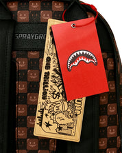 Zaino Sharks In Paris WTF Bubble Brown Check Sprayground