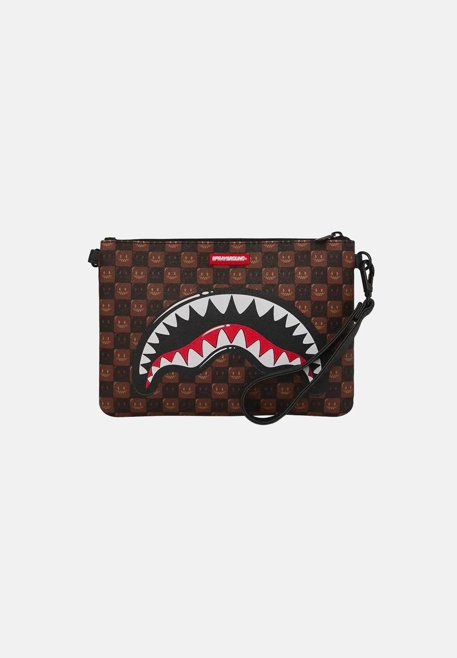 Pochette a tracolla Sharks In Paris WTF Bubble Brown Check Sprayground