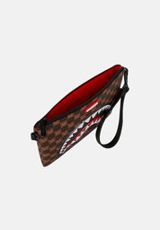 Pochette a tracolla Sharks In Paris WTF Bubble Brown Check Sprayground