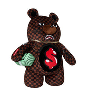 Sharks In Paris WTF Bubble Brown Check Moneybear Sprayground Backpack