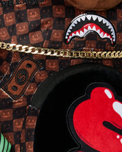 Sharks In Paris WTF Bubble Brown Check Moneybear Sprayground Backpack