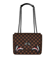 Borsa Sharks In Paris WTF Bubble Brown Check Sprayground