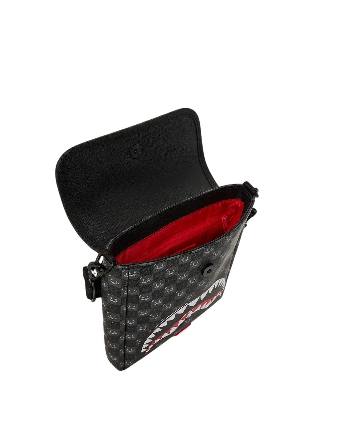 Borsa a tracolla Sharks In Paris WTF Bubbly Black Check Sprayground