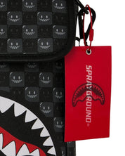 Borsa a tracolla Sharks In Paris WTF Bubbly Black Check Sprayground