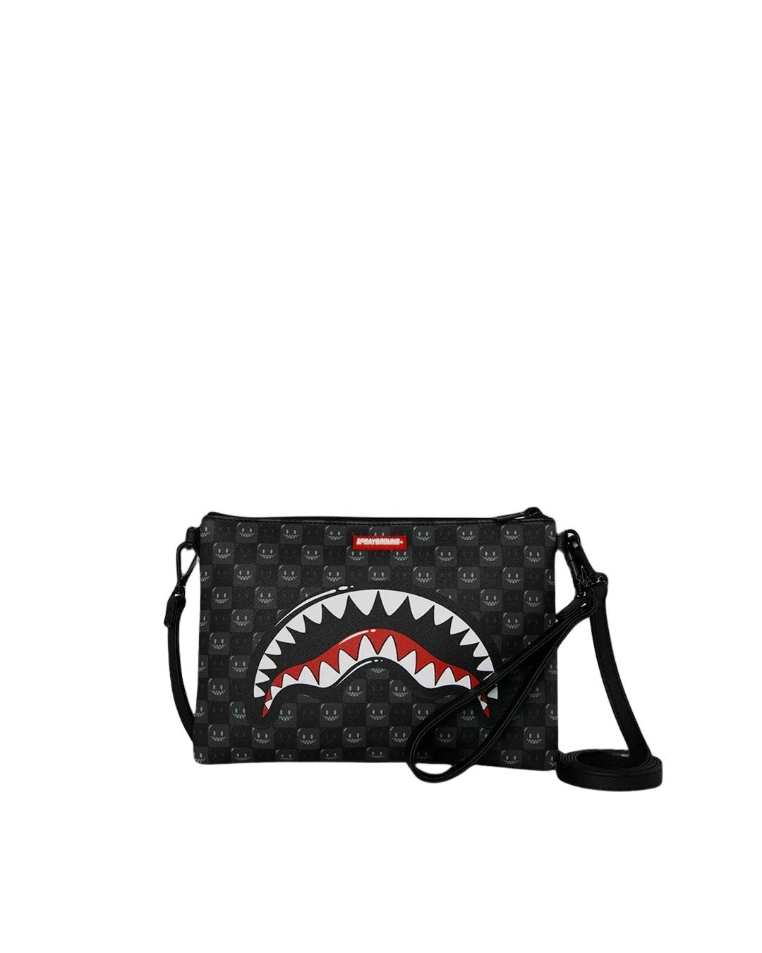 Pochette a tracolla Sharks In Paris WTF Bubbly Black Check Sprayground
