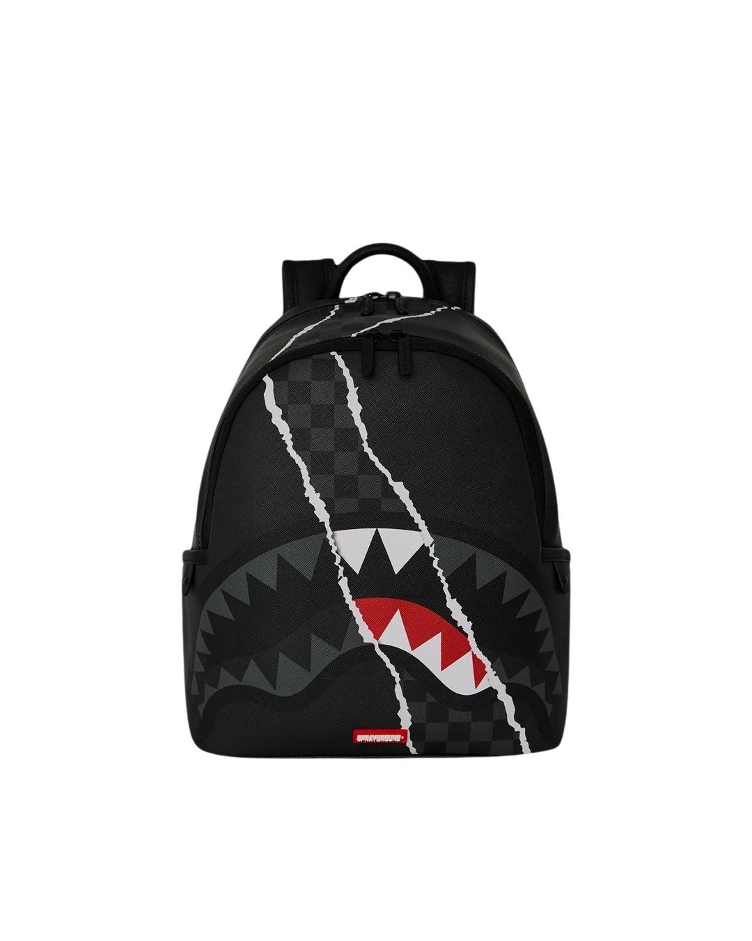Zaino Center Rip Revealing Gray Check Sprayground